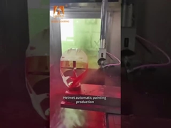 Büyük Otomatik Elektrostatik püskürtme boya hattı, boya kullanımı ve püskürtme hassasiyeti ile